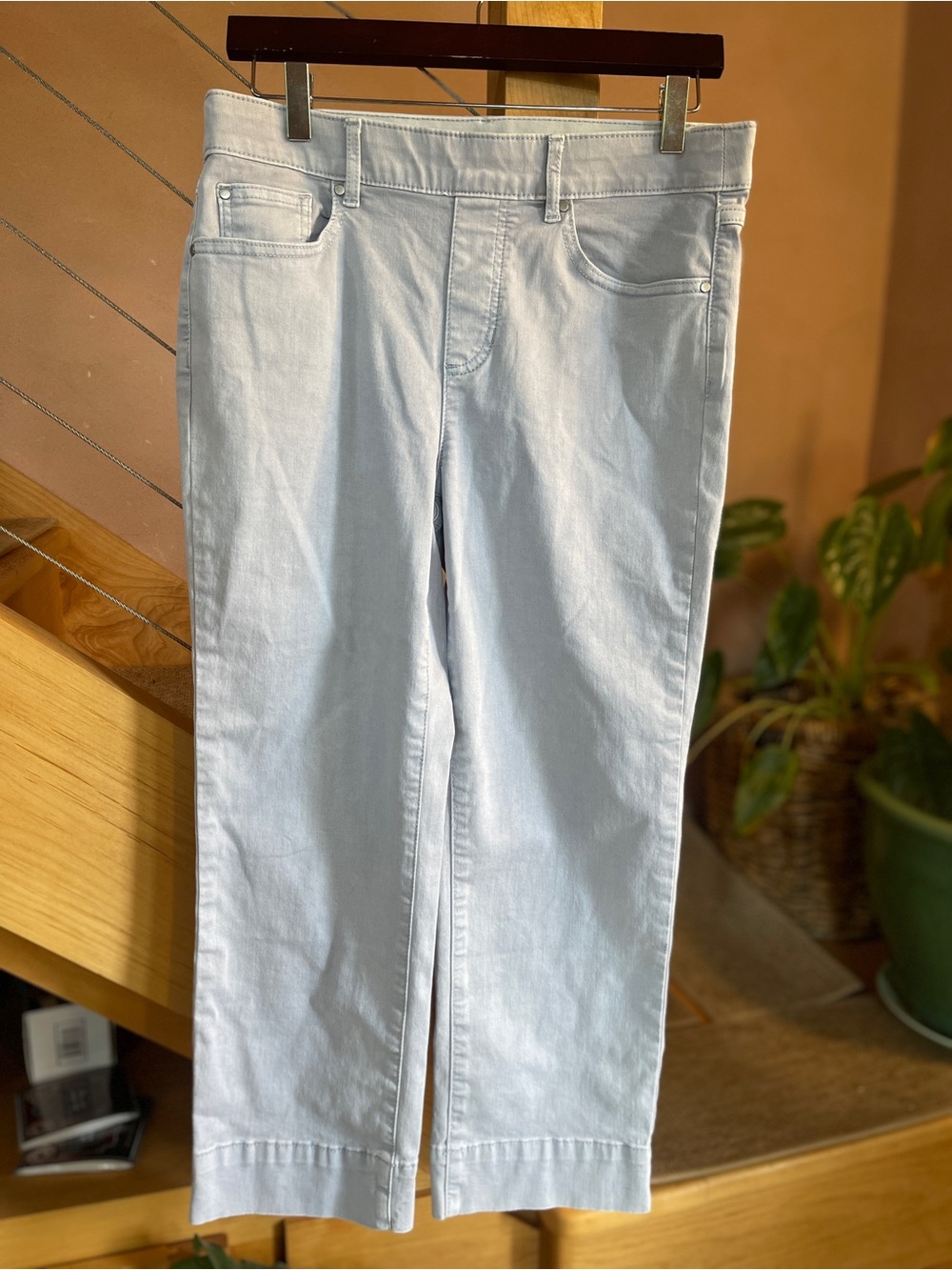 Tribal Light Blue Women’s Cropped Straight-Leg Jeans